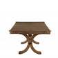 64" Brown Solid Wood Removable Leaf Trestle Base Dining Table