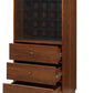 52" Brown And Black Wood Bar Cabinet With Three Drawers