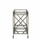 34" X 20" X 35" Antique Brass Metal Serving Cart