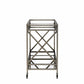 34" X 20" X 35" Antique Brass Metal Serving Cart