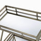 34" X 20" X 35" Antique Brass Metal Serving Cart