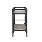 Black and Natural 32" Rolling Prep Table With Storage
