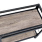 Black and Natural 32" Rolling Prep Table With Storage