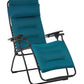 26" Black Steel Outdoor Zero Gravity Chair with Black Cushion