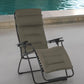 30" Black Steel Outdoor Zero Gravity Chair with Black Cushion