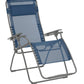 30" Light Gray and Chrome Steel Outdoor Zero Gravity Chair with Light Gray Cushion