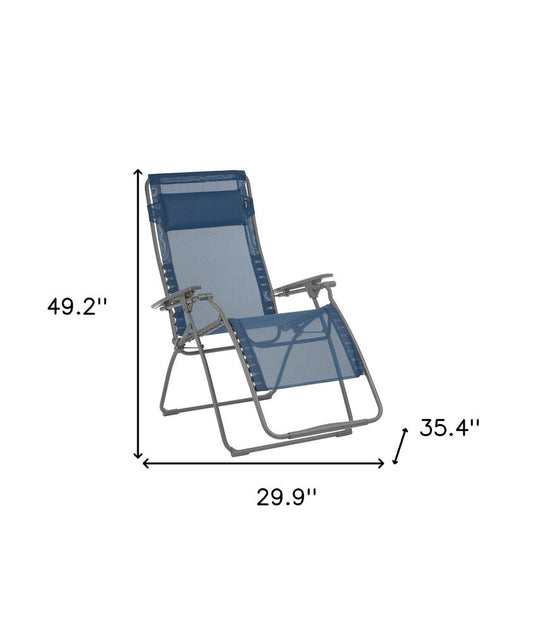 30" Graphite Metal Outdoor Zero Gravity Chair