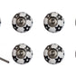 1.5" X 1.5" X 1.5" White Silver And Gray Knobs 8 Pack