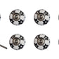 1.5" X 1.5" X 1.5" White Silver And Gray Knobs 8 Pack