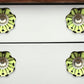 Set of Eight Lemon Black And Silver Botanical Ceramic Drawer Pull Knobs