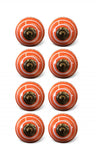 1.5" X 1.5" X 1.5" Bronze White And Orange  Knobs 8 Pack