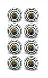 1.5" X 1.5" X 1.5" Hues Of Bronze White And Black  Knobs 8 Pack