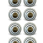 1.5" X 1.5" X 1.5" Hues Of Bronze White And Black  Knobs 8 Pack