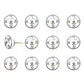 Set of Twelve Black White And Gold Clock Face Ceramic Drawer Pull Knobs