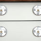 Set of Twelve Black White And Gold Clock Face Ceramic Drawer Pull Knobs