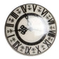 Set of Twelve Black And Gray Clock Face Ceramic Drawer Pull Knobs