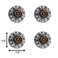 1.5" X 1.5" X 1.5" Black White Copper  Knobs 12 Pack