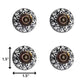 1.5" X 1.5" X 1.5" Black White Copper  Knobs 12 Pack