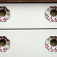 Set of Twelve Burgundy White And Copper Floral Ceramic Drawer Pull Knobs