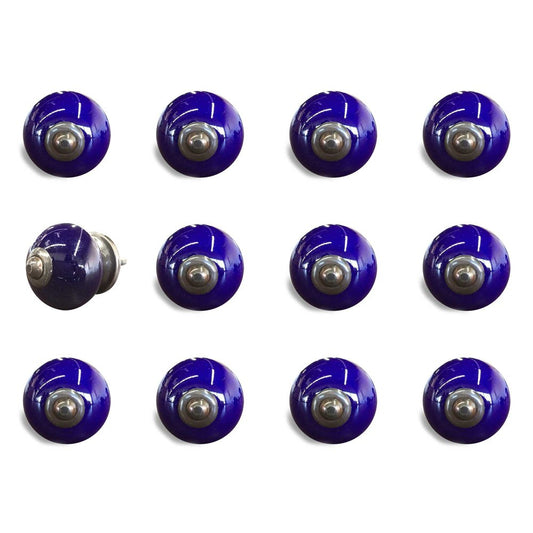 Set of Twelve Ceramic Drawer Pull Knobs