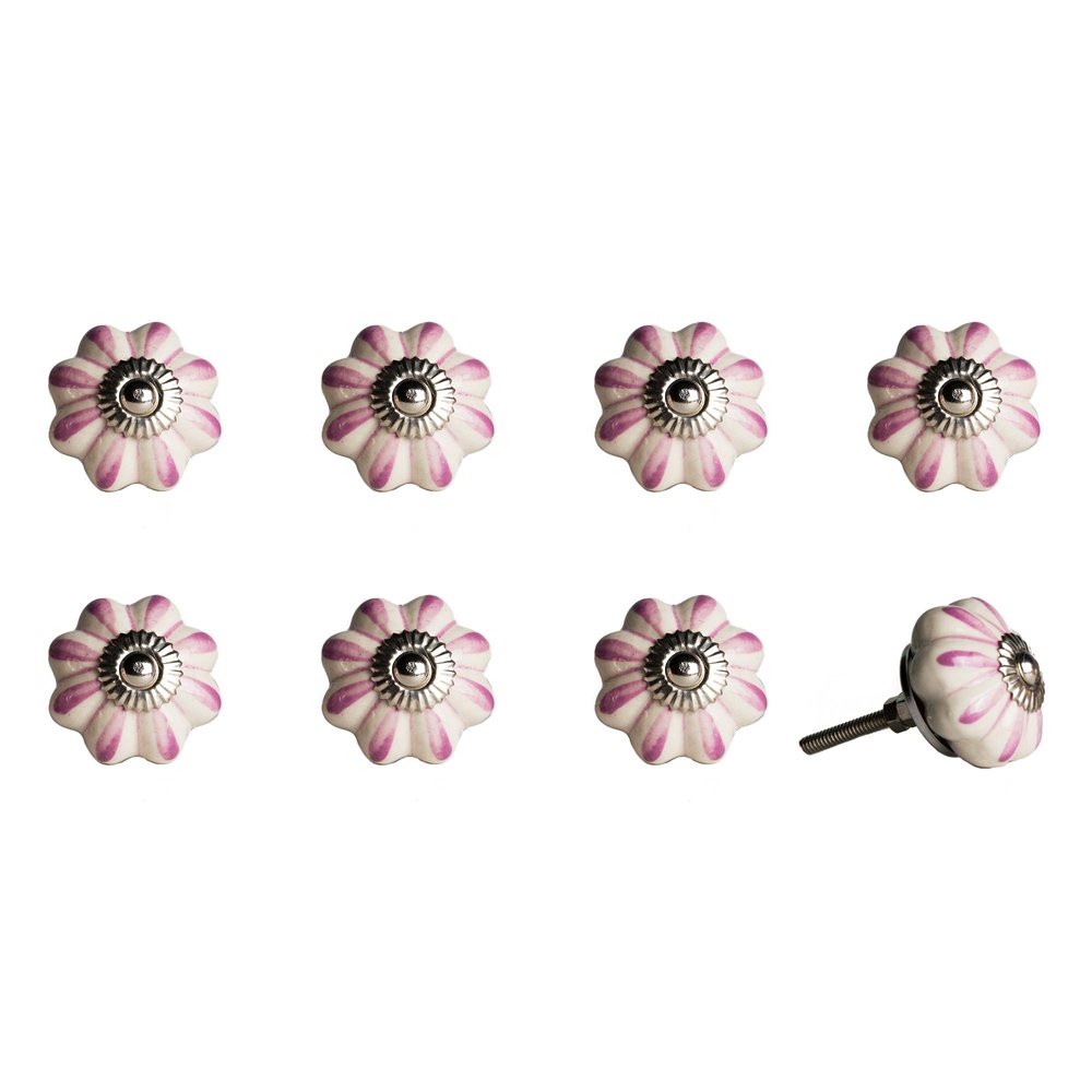 1.5" X 1.5" X 1.5" Hues Of Gray Cream And Silver  Knobs 8 Pack