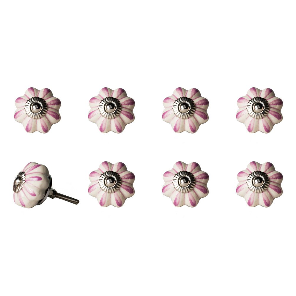 1.5" X 1.5" X 1.5" Hues Of Gray Cream And Silver  Knobs 8 Pack