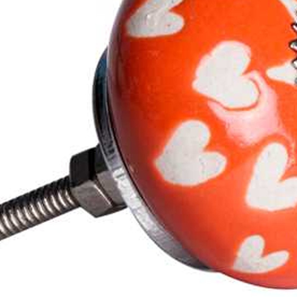 Set of Eight Pink And White Ceramic Drawer Pull Knobs