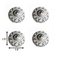 1.5" X 1.5" X 1.5" Blue Cream (Beige) With Silver  Knobs 12 Pack