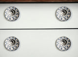 1.5" X 1.5" X 1.5" Blue Cream (Beige) With Silver  Knobs 12 Pack