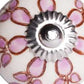 Set of Twelve Pink White And Burgundy Floral Ceramic Drawer Pull Knobs