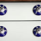 Set of Twelve Blue And White Geometric Ceramic Drawer Pull Knobs