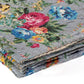 50" X 70" Green and Red Kantha Cotton Damask Throw Blanket with Embroidery