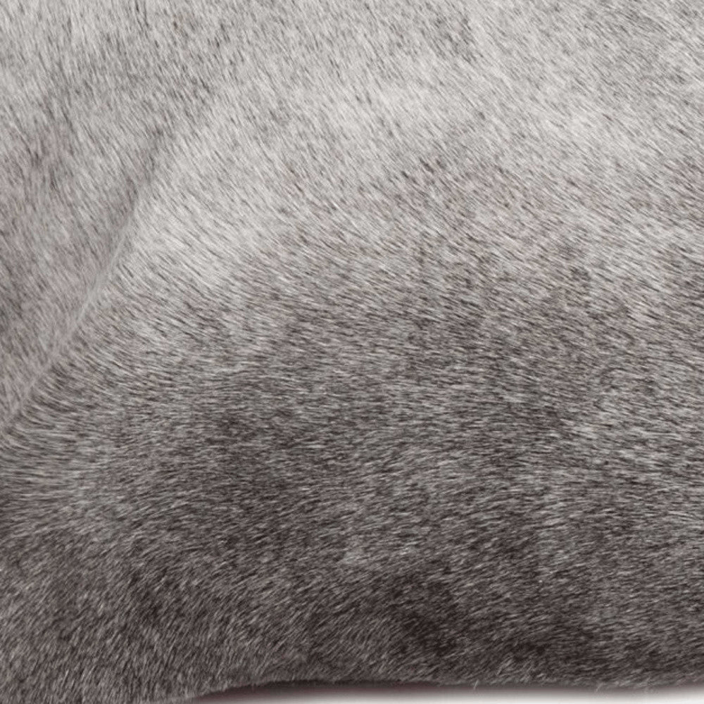 12" X 20" Gray Cowhide Pillow