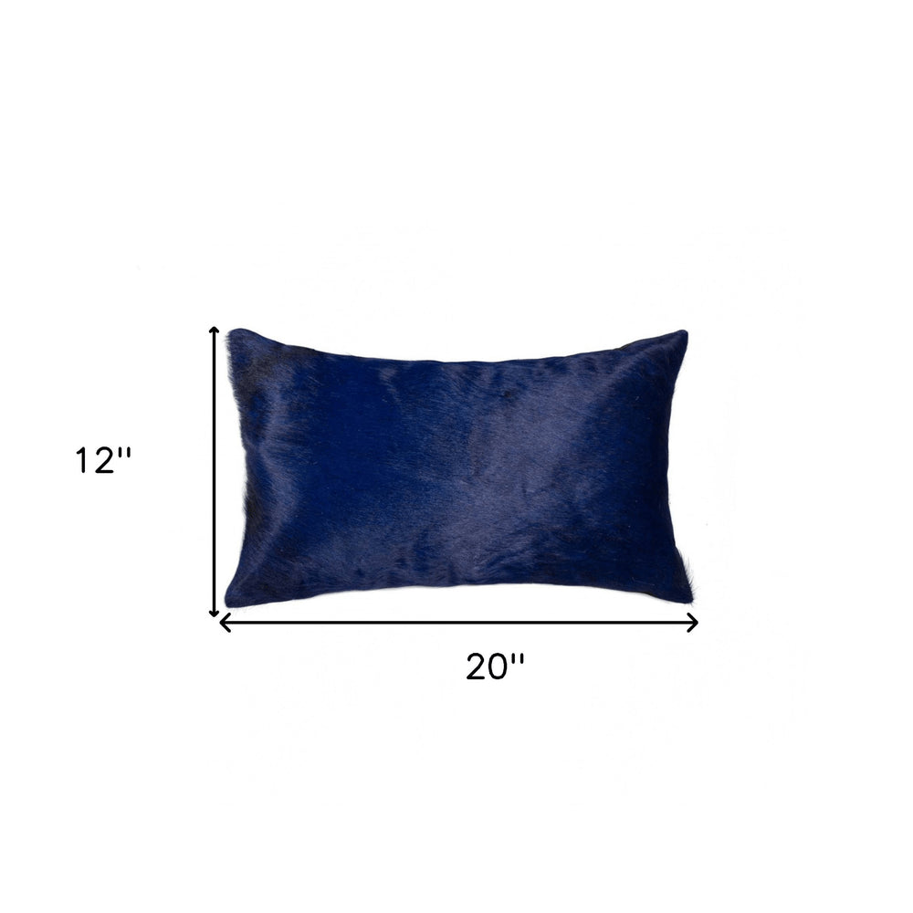 12" X 20" Fuschia Cowhide Throw Pillow