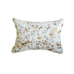 12" X 20" NATURAL & GOLD Cowhide Throw Pillow
