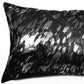 12" X 20" Gray Cowhide Throw Pillow