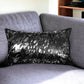 12" X 20" Gray Cowhide Throw Pillow