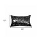 12" X 20" Gray Cowhide Throw Pillow