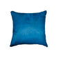 18" Blue Cowhide Throw Pillow