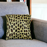 18" Black and Orange Cowhide Throw Pillow