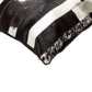 18" White And Black Cowhide Throw Pillow