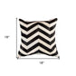 18" Black and Off White Cowhide Throw Pillow