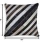 18" X 18" X 5" Fabulous Chocolate And Torino Kobe Cowhide  Pillow