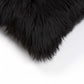 18" Black Sheepskin Throw Pillow