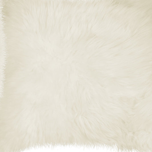 Set of Two 18" Natural Sheepskin Throw Pillows