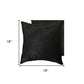 Set of Two 18" Black Cowhide Throw Pillows