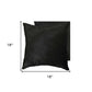 Set of Two 18" Black Cowhide Throw Pillows