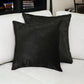 Set of Two 18" Black Cowhide Throw Pillows