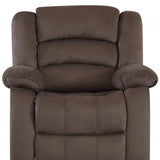 40" Contemporary Brown Fabric Chair