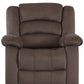 40" Contemporary Brown Fabric Chair